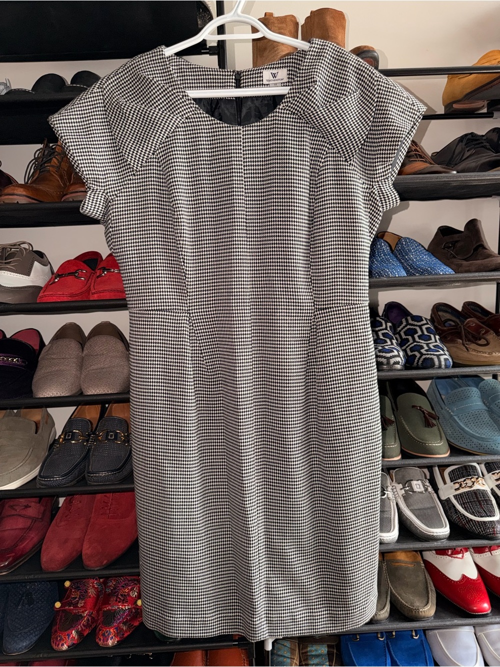 Worthington Black and White Houndstooth Sheath Dress